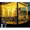 aglow.it Luci di natale Tenda giallo Luminosa Solare 3M 200Led tubo natalizio catena