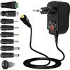 Inajoke Adattatore Universale AC DC 12W Multi Tensione 3V-12V Con 8 Connettori 1000mA