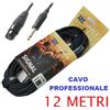 pd connex CAVO MICROFONO 12 METRI MICROFONICO PROFESSIONALE CANNON FEMMINA JACK 6,3mm M.