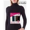 erreci intimo 5PZ Dolcevita Lupetto da Donna in morbida Microfibra Maglia Invernale Collo Alto