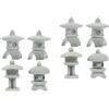 4 Pcs Pagoda Di Arenaria Statue in Miniatura Statua Giapponese Ornamento Tavolo