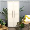 Pidema.it Armadio portascope beige da esterno 2 ante e ripiani Armadietto multiuso 165x70