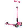 Globber Monopattino a 3 Ruote Bambini Rosa Neon Pieghevole Luci LED 50 kg
