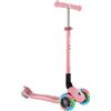 Globber Monopattino 3 Ruote Bambini Rosa Pastello Pieghevole Luci LED 50 kg