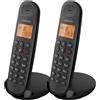 Logicom, Telefono cordless vivavoce ILOA 250 con display, portata 300 m, Nero
