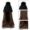 Parrucche Ondulate Cappello All'uncinetto Caldo Invernale Da Donna