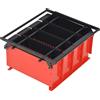 vidaXL Compattatore di Carta in Acciaio 38x31x18 cm Nero e Rosso
