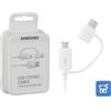 Samsung Cavo COMBO 2 in 1 da USB-A a USB Type C & Micro USB SAMSUNG 1,5 M EP-DG930