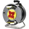 KRAF PROLUNGA ELETTRICA CIVILE CON AVVOLGICAVO 50 MT METRI 3G2.5 mm² Schuko 3X2,5MM