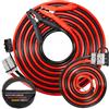 FieryRed Cavi di avviamento resistenti per batteria auto, 1 calibro 1500 A, 30 m, con connettori di collegamento rapido, borsa da viaggio per camion, SUV, auto, 1 anno di garanzia