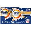 Dash Power Pods Detersivo Lavatrice In Capsule, 19 Lavaggi, Freschezza Di Lenor, Oro e Fiori di Vaniglia, Freschezza che dura 7 Giorni, Pulizia Impeccabile (Confezione da 2)