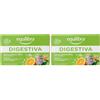equilibra Integratori Alimentari, Tisana 100% Ingredienti Funzionali per la Funzione Digestiva, a Base di Finocchio, Anice e Menta, Materiali Riciclabili, 15 Filtri (Confezione da 2)