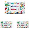 Kindii Fun Carta Igienica Risciacquabile Bambini - (60 Pz) Carta Umida - Combinazione con Salvietta Umidificata, Rinfresca Zona Intima, Camomilla, Aloe Vera - 60 Pz (Confezione da 3)