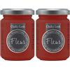 FLEUR DESIGNER'S PAINT | Pittura ad Acqua, Effetto Gesso Naturale, Extra Opaca, Fleur Chalky F36, Colore Cherry Lips, Made in Italy, Formato da 130 ml (Confezione da 2)