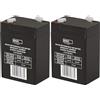 EMOS - Batteria al piombo senza manutenzione - 6V 4Ah - Batteria AGM - Connettore Faston 4,7 mm - Per illuminazione di emergenza - 70x47x101 mm (Confezione da 2)