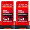 L'Oreal Men Expert L'Oréal Men Expert Gel doccia e shampoo per uomini, bagno doccia per la pulizia del corpo, dei capelli e del viso, cura del corpo da uomo per una freschezza duratura con profumo aromatico, stop