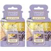 Yankee Candle Car Jar Ultimate profumatore per auto, Limone e lavanda (Confezione da 2)