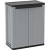 TERRY Jline 68, Armadietto in Resina 2 Ante, 1 Ripiano, 68x37,5x85 cm | Organizza garage, cantina, balcone e ripostiglio, ante a 180° con predisposizione lucchetto, 80% plastica riciclata