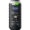 NIVEA MEN Active Clean - Gel doccia a pH neutro, per uomini, con profumo stimolante, formula con carbone attivo per corpo, viso e capelli (250 ml) (Confezione da 5)