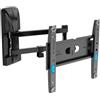 Meliconi SPACE SYSTEM FULLMOTION 200, Supporto TV Parete con Braccio e Doppia Rotazione, Staffa per TV a Schermo Piatto da 26 a 45, Attacco VESA 50-75-100-200, Portata 25 Kg, Made in Italy, Nero