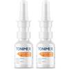 Tonimer Lab Hypertonic Flu Plus - 20 ml - Spray Nasale Sterile Ipertonico - Con Sali marini e Acido Ialuronico reticolato - Per Raffreddore Riniti Sinusiti - Idratante e Lenitivo (Confezione da 2)