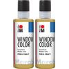 Marabu Window Color Fun & Fancy, Oro 183, 80 ML (Confezione da 2)
