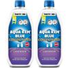 Thetford - Detergente per WC Aqua KEM alla Lavanda, concentrato, Blu (Etichetta in Lingua Italiana Non Garantita) (Confezione da 2)