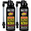 Muc-Off B.A.M! Gonfia e Ripara, 125 ml - Bomboletta Ripara Gomme Bici - Gonfia e Ripara Bici Forature di Bicicletta - Per Ruote da Strada, CX/Ghiaia e MTB (Confezione da 2)