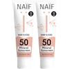 Naïf - Crema solare a base minerale - per neonati e bambini - SPF 50 - Profumo delicato - Crema senza octocrylene - Protezione UVA e UVB - Resistente all'acqua - Dermatologicamente testato - Senza