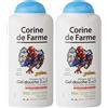 Corine de Farme Gel doccia extra morbido - Detergente corpo e capelli 2 in 1 per bambini, Spiderman, 300 ml (Confezione da 2)