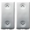 GEWISS - GW20559DY Commutatore Unipolare 250V AC, 10Ax, Neutro, Simbolo Su-Giù', 1 Modulo, System White (Confezione da 2)