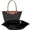 LOUKAYCCI Inserto organizer in feltro per borsa Longchamp Le Pliage L, nero
