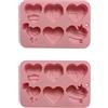 No Stampo nel Silicone per Cioccolato, Cuore D', Stampo per Biscotti, Vas2843