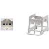 GEWISS - DY01008 Serie System Nr. 1 sopporto per montaggio su guida DIN un modulo compresa con Nr. 1 Presa Schuko