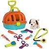 Battat - Trasportatore veterinario Pup & Go - Trasportino rotante per animali domestici - Peluche per cani - Playset ospedale per animali - Kit veterinario finto per bambini e ragazzi - 2 anni +