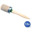 Pennelli Tigre 12x PENNELLO OVALINO PURA SETOLA 600 MANICO PLASTICA N 2