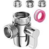 Roscid Valvola Deviatore Doccia 3 Vie G1/2 Rubinetto Deviatori M22-M24