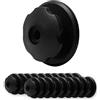 Offgridtec 20x Bottoni di fissaggio rotondi per teloni e reti per rimorchi (viti non incluse), bottoni di ancoraggio sicuri per corde elastiche fino a 8 mm, durevoli e resistenti ai raggi UV