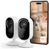 Arlo Essential 2 Indoor Telecamera per Cani/Bambini 2K Sirena Allarme Casa Sensore Di