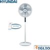 Hyundai Ventilatore a Piantana Silenzioso Regolabile 5 Pale Ø40cm 55W Timer +Telecomando