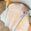 Maglione Morbido Con Rombo Decorato Perle Fiocco Albicocca Invernale CF60894