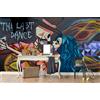 Decorazione artistica Jess Carta da parati graffiti ultima danza 3D murale rimovibile autoadesiva 25