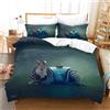 Decorazione artistica Jess Set copripiumino zebrato 3D set biancheria da letto federe 22
