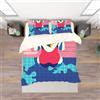 Decorazione artistica Jess Copripiumino trapuntato 3D donna piscina motivo astratto set lenzuola