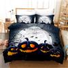 Decorazione artistica Jess Lanterna di zucca 3D racchetta luna copripiumino set lenzuola