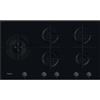 Whirlpool Piano Cottura Whirlpool 5 Fuochi a Gas 86 cm Incasso Vetro Nero GOWL 958/NB