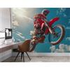 Decorazione artistica Jess Carta da parati 3D Motocross Sky Cloud autoadesiva rimovibile