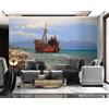 Decorazione artistica Jess Carta da parati 3D mare barca paesaggio autoadesiva rimovibile