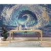 Decorazione artistica Jess Carta da parati 3D Man Magic Spear murale rimovibile autoadesiva 56