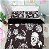 Decorazione artistica Jess Set copripiumino trapuntato 3D scheletro modello pirata nero lenzuola